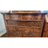 Image 14 : Two-Piece Wooden Hutch and Dresser With Ornate Carvings and Claw Feet