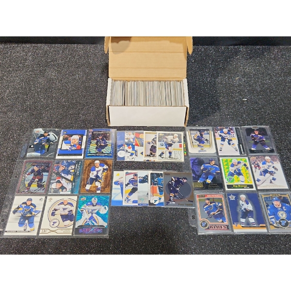 1 Box Of St. Louis Blues 1970's-2026 Era Hockey Cards With Two Sleeves 