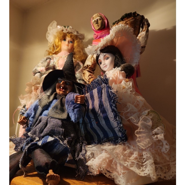 Dolls: Tallest Two 14 and 19 T, Plastic Doll w/ Pink Dress is a Brinn's Musical Doll, Marionette 