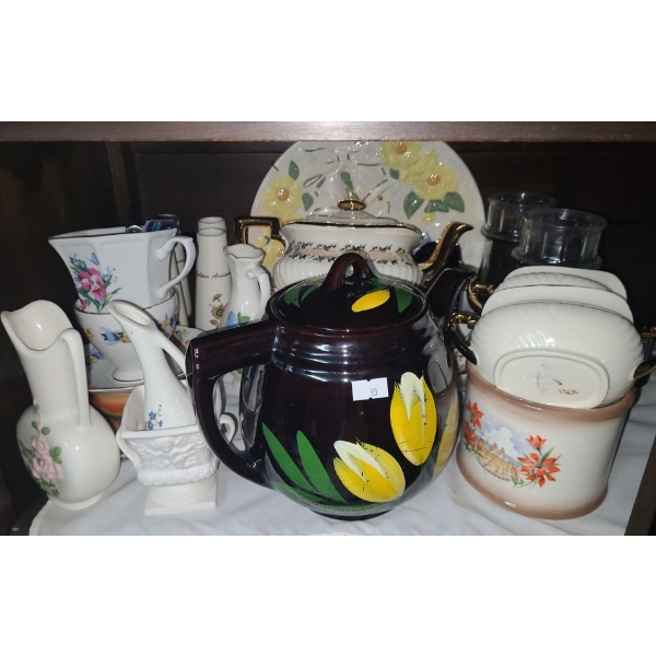 Teapot w/ Yellow Flowers 8 T, Vases, Cups and More!