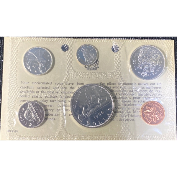 1966 Canadian Uncirculated Silver Coin Set