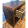 Image 2 : Vintage Two Drawered Side Table or Mini Shelf Made of Wood  22w x 14d x 23tall