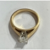 Image 4 : Stamped 10K Yellow Gold Diamond Solitaire Size 5 w/ Appraisal Paperwork 