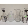 Image 1 : Pressed and Cut Glassware: Decanters, Jug, and Lidded Jar
