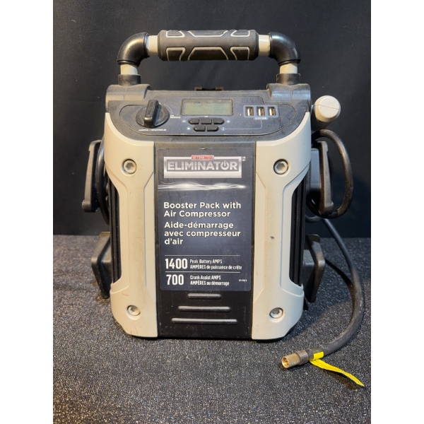 MotoMaster Eliminator Booster Pack with Air Compressor and Camco Heated Drinking Water Hose