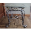 Two Matching Side End Glass Tables 24w x 24d x 21tall