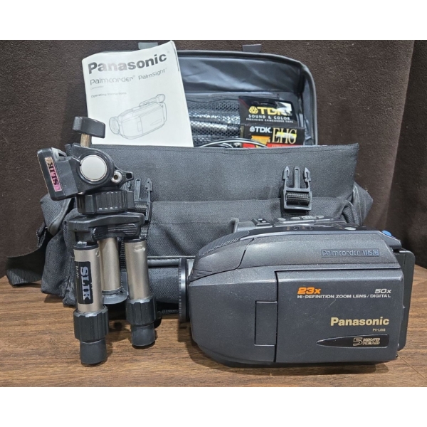 Panasonic Palmcorder Palmsight PV-L618-K Camcorder + Accessories & Optex Case 