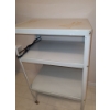 Image 2 : Vintage Wheeled Metal Kitchen Cart w/ 3 Shelves 20 W, 15 D, 31.5 T 