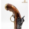 Image 3 : Antique Flintlock Pistol Replica In Wood And Brass, Rare Copy Of A Naval Pistol, Made In Spain 