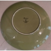 Image 2 : Signature Hand Painted Bone China Dinner Plates & Soup Bowls w/ Decorative Green Stoneware Plates