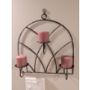 Image 2 : Decorative Brushed Bronze Candle Sconces - Wall Mounts 