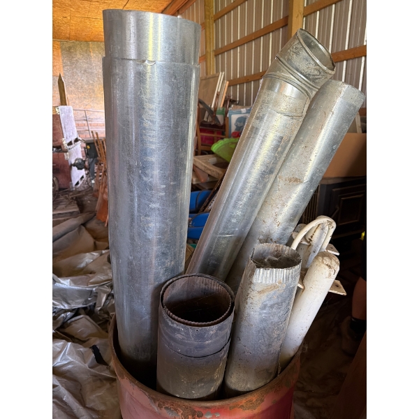 Metal Fence Post and HVAC Piping