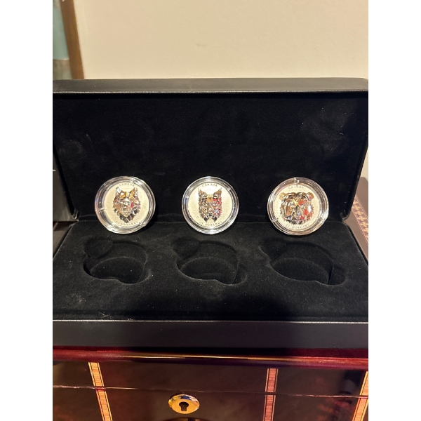 2019 $25 Multifaceted Animal Head - Pure Silver Set $1700.00