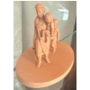 Image 2 : Asian Civilization Museum - Mini Teak Figurines - Sra Aem -4"Tall