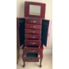 Image 2 : Beautiful Mahogany Jewelry Chest 18x12x39