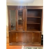 Image 1 : Modern Walnut China Hutch 58x19x64 3 Tiers 2 Compartments