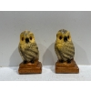 Image 1 : Chalk Birds, Owls Standing on Knowledge Books