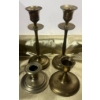 Image 3 : Vintage Wooden Jewelry Box with Mirror, Brass Candlesticks, Ceramics, and Decorative Items