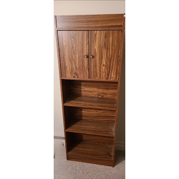 MDF Bookcase w/ Storage Cabinet 25 W, 10 D, 68 T 