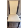 Image 6 : 5 Piece Contemporary Dining Set w/ Glass Top & Genuine Leather Upholstery