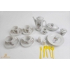 Image 1 : Japanese-Made 21-Piece Ceramic Tea Set with Floral Girl Design