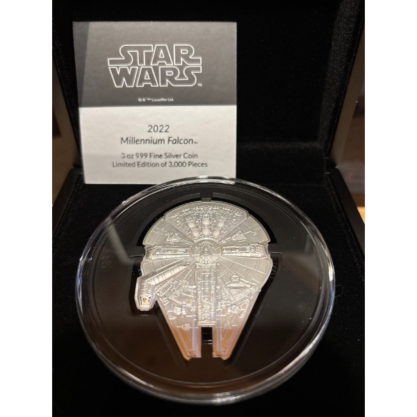2022 $5 Star Wars: Millennium Falcon 3oz - Pure Silver Coin
SKU: NUM00004983