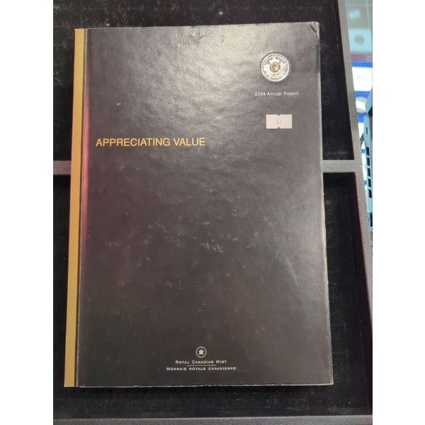 RCM Appreciating Value 2004 Annual Report with 25c Gold-Plated Poppy 92.5% Silver
