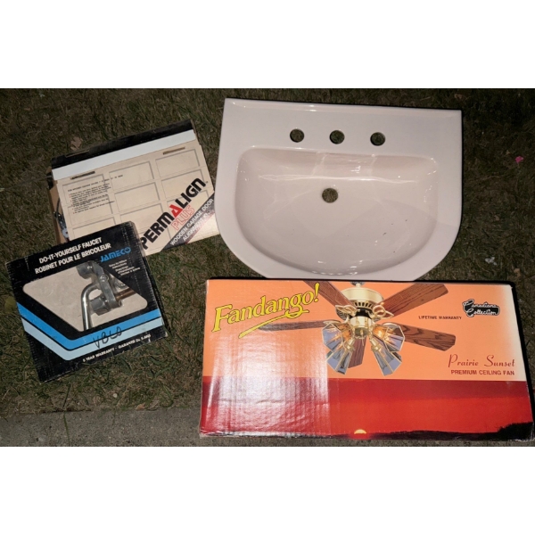 New Home Improvement Building Materials - Pedestal Sink Ceiling Fan & more
