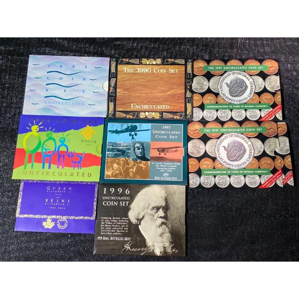 Collection of Royal Australian Mint Uncirculated Coins circa 1990's
