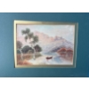 Image 3 : Vintage Watercolor Collection Unsigned w/ W. Marshall Signed Chalk/Oil on Board 