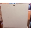 Image 2 : Blue Painted Wood Wall Cabinet with Wire Mesh Door