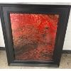 Image 5 : Decorative Hardened Fabric Statue, Wicker Home Decor, and Framed Abstract Artwork