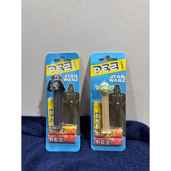 Collection of Vintage Pez Dispensers - Star Wars; Darth Vader and Yoda