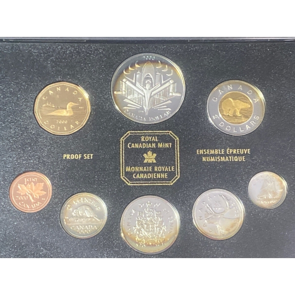 2000 Proof Coin Set 92.5% Silver 66.46 Grams