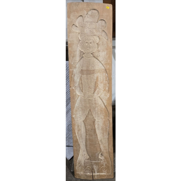 Solid Wood Hand Carved Wooden Panel Decor 6ft Tall, 2" Thick & 14" Wide