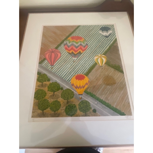 François “Fanch” Ledan (b. 1949) Balloons Over Napa Valley Serigraph 167/200 27.5 