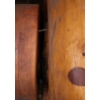 Image 9 : - Sturdy Wooden Log Bench w/ Wheel Accents 58 W, 29 D, 33 T