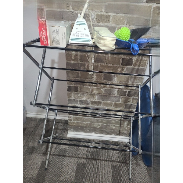 Laundry Accessories: Steamer, Iron, Dryer Balls, Clothes Drying Rack