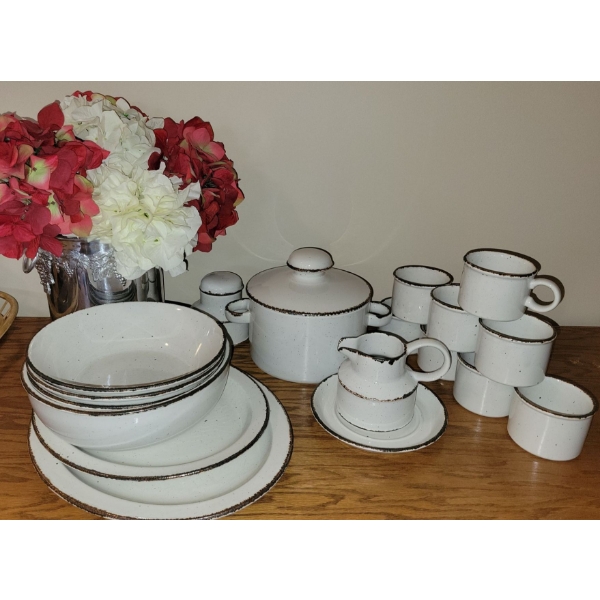 Stoneware Dishes 'MID WINTER' By Stonehedge England - Heat & Water Resistant