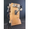 Image 2 : Vintage Wooden Wall Crank Telephone