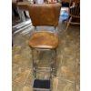 Image 1 : Retro Vintage Step Stool With Vinyl Seating Surface 
