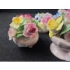 Image 8 : Porcelain Flowers Including: Blue and Yellow Roses 