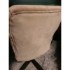 Image 3 : Faux Suede Beige Chair on Casters 24 W, 20 D, 37 T