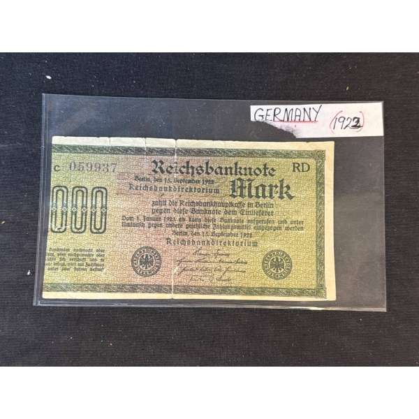 German 1000 Mark Banknote, 1922, Reichsbanknote