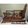 Image 3 : Home Decor Lot: Framed Prints, Signs, Spindle, Hardware