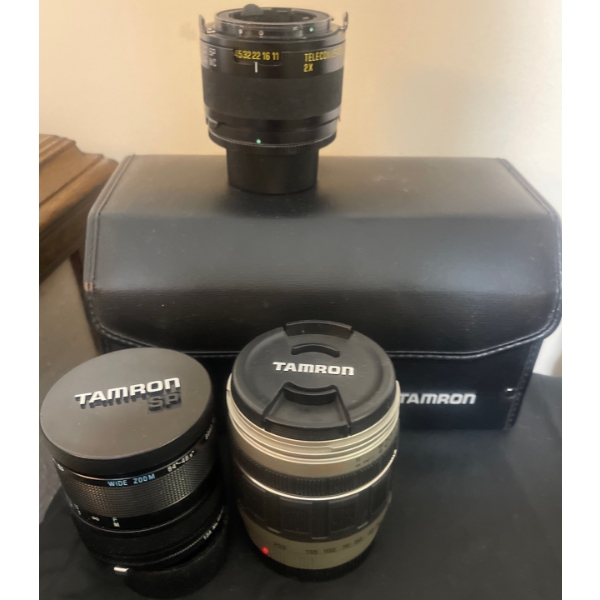TAMRON Travel Case w/ 3 Lenses1:3.5-3.8 24-48mm SP BBAR MC & 28:200 MACRO