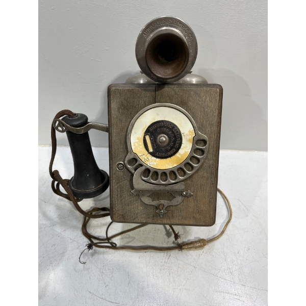 Antique Automatic Electric Rotary Wall Mounted Telephone