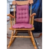 Image 2 : Wooden Rocking Chair With Cushions and Matching Side Tables