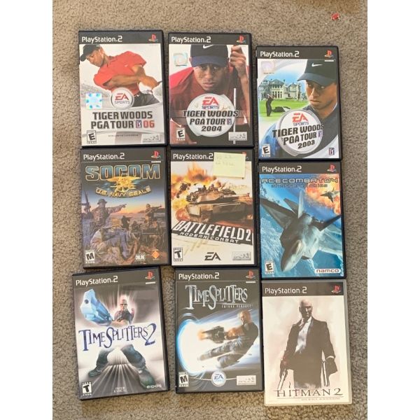 PS2 Games Asssorted Interests 9 Count