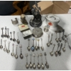 Image 1 : Decorative Metal Collectibles Including Camel Figurine and Souvenir Spoons